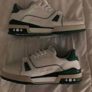 Louis Vuitton Trainer Sneaker Green No Box